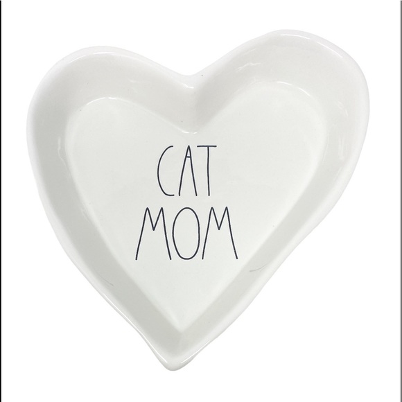 RAE DUNN “CAT MOM” Heart Shaped Dish Bowl - Picture 1 of 3